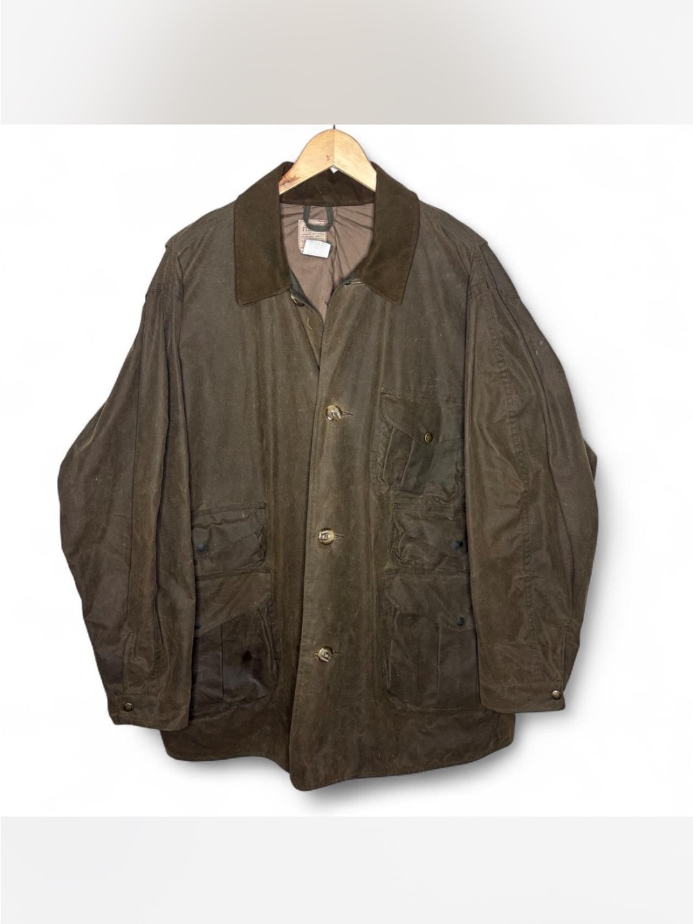 VTG Filson Tin Cloth Field Jacket Style 466 USA Oil Finish Hunting Men's XXL